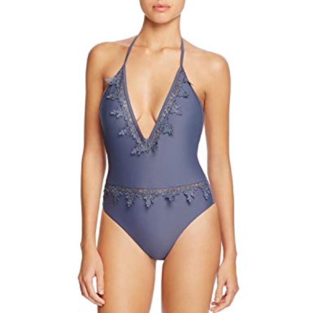 Tularosa Lovely One Piece Swimsuit in Medium Gray